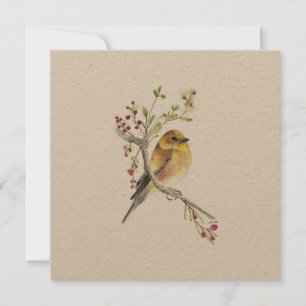 Cartes Pour Fêtes Annuelles Oiseau Goldfinch américain