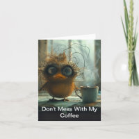 Oiseau lunaire ne manque pas avec mon café