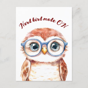Cartes Pour Fêtes Annuelles Oiseau Nerd geek