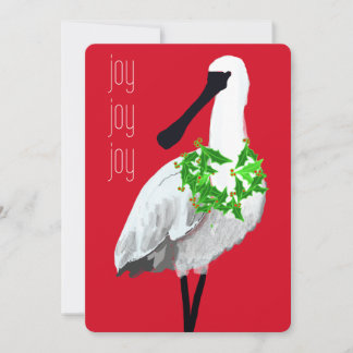 Cartes Pour Fêtes Annuelles Oiseau - Spatule à face noire