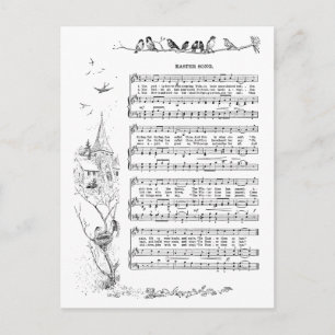 Cartes Pour Fêtes Annuelles Oiseaux, chant du printemps et de Pâques