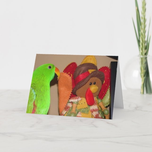 Cartes Pour Fêtes Annuelles Oiseaux de Thanksgiving (Devant)