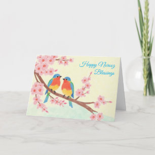 Cartes Pour Fêtes Annuelles Oiseaux joyeux Norooz Nouvel An persan