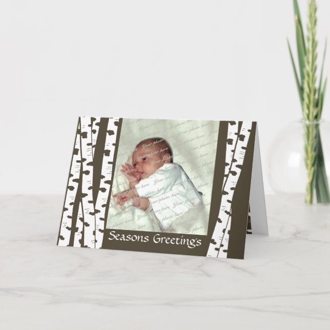 Cartes Pour Fêtes Annuelles Oiseaux Noël Salutation (Devant)