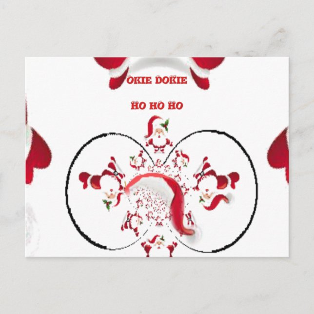 Cartes Pour Fêtes Annuelles Oki Dokie Père Noël ! (Devant)