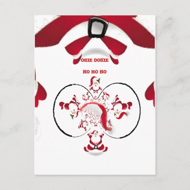 Cartes Pour Fêtes Annuelles Oki Dokie Père Noël ! (Devant)