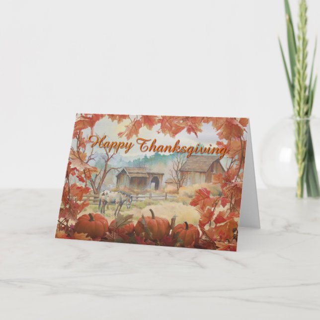 Cartes Pour Fêtes Annuelles OLD BARN & APPALOOSA by SHARON SHARPE Holiday Card (Devant)