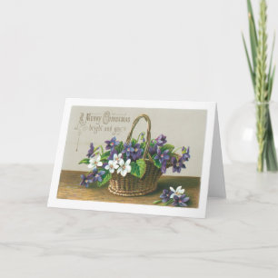 Cartes Pour Fêtes Annuelles Old-fashioned Christmas, Flower