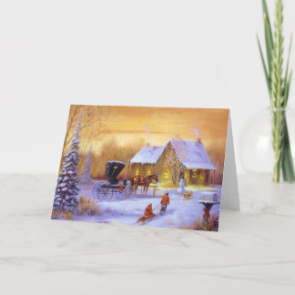 Cartes Pour Fêtes Annuelles Old Fashioned Country Christmastime