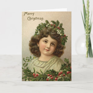 Cartes Pour Fêtes Annuelles Old Fashioned Vintage Victorian Merry Christmas 6
