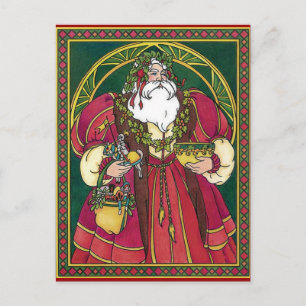 Cartes Pour Fêtes Annuelles Old Time Père Noël