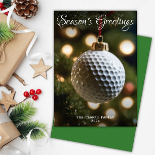 Cartes Pour Fêtes Annuelles Olive Green Golf Bonnes Fêtes Noël