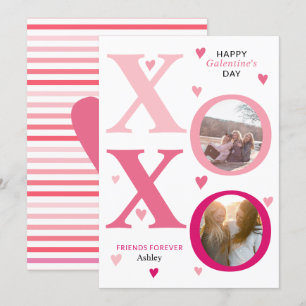 Cartes Pour Fêtes Annuelles Ombre rose HOHO Galentines Jour deux photos