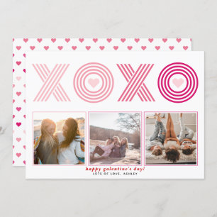 Cartes Pour Fêtes Annuelles Ombre rose HOHO Galentines Journée photo du coeur