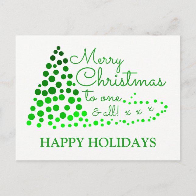 Cartes Pour Fêtes Annuelles Ombré sapin de Noël, Joyeux vacances vacances Post (Devant)