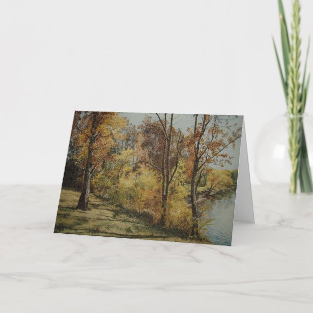 Cartes Pour Fêtes Annuelles Ombres d'automne de l'après-midi (Devant)