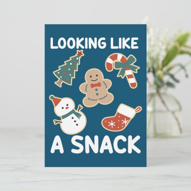 Cartes Pour Fêtes Annuelles On dirait un snack Joyeux Noël Père Noël Snack (Debout devant)