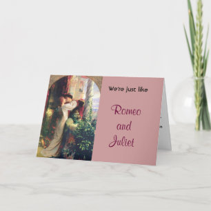 Cartes Pour Fêtes Annuelles On est comme Romeo et Juliet Humour Card Drôle