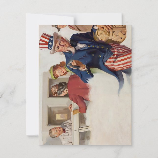 Cartes Pour Fêtes Annuelles Oncle Elvgren Sam (Devant)