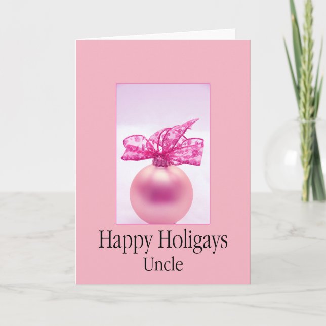 Cartes Pour Fêtes Annuelles Oncle LGBT Happy Holigays (Devant)