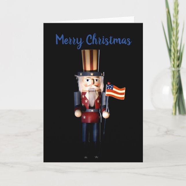 Cartes Pour Fêtes Annuelles Oncle Sam Nutcracker (Devant)