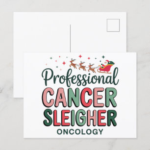Cartes Pour Fêtes Annuelles Oncologie Infirmière Cancer de Noël Chimie Oncolog