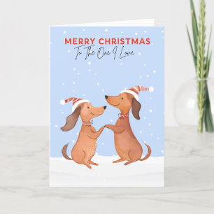 Cartes Pour Fêtes Annuelles One I Lory Christmas Dachshunds Sausage Dogs