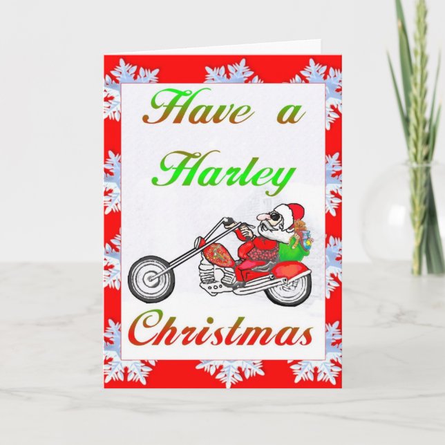 Cartes Pour Fêtes Annuelles ont harley noël (Devant)