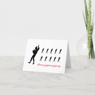 Cartes Pour Fêtes Annuelles Onze joueurs de cornemuse