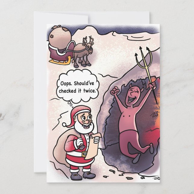 Cartes Pour Fêtes Annuelles Oops Greeting Card  (Devant)