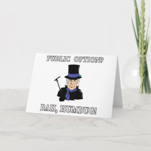 Cartes Pour Fêtes Annuelles Option publique ? Bah, Humbug ! T-shirt Scrooge