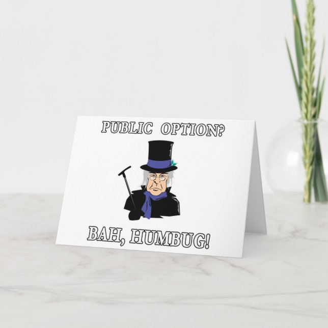 Cartes Pour Fêtes Annuelles Option publique ? Bah, Humbug ! T-shirt Scrooge (Devant)