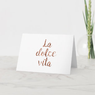 Cartes Pour Fêtes Annuelles Or rose La Dolce Vita