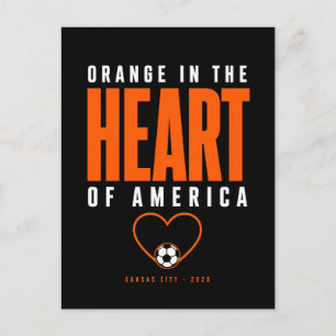 Cartes Pour Fêtes Annuelles Orange au cœur de l'Amérique Kansas City