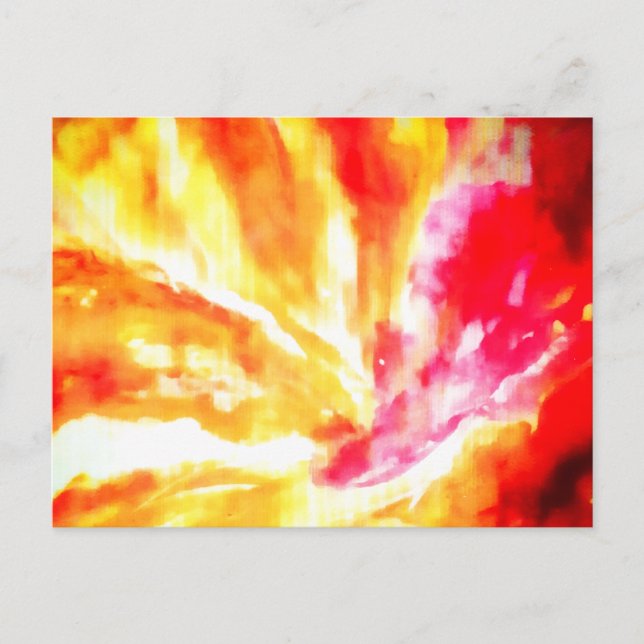 Cartes Pour Fêtes Annuelles Orange Beach Sunset Aquarelle (Devant)