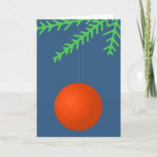 Cartes Pour Fêtes Annuelles Orange boule Orange Xmas Tree