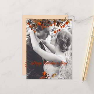 Cartes Pour Fêtes Annuelles Orange Brown Folithe Valentine Ajouter Votre Propr