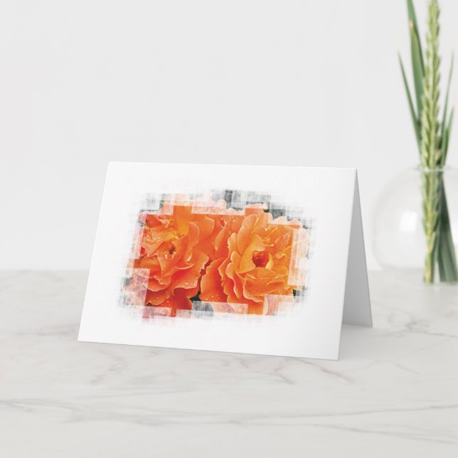 Cartes Pour Fêtes Annuelles Orange innocent (Devant)