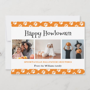 Cartes Pour Fêtes Annuelles Orange Pet 3 Photo Halloween
