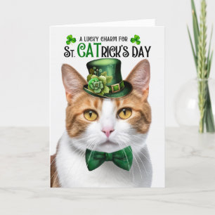 Cartes Pour Fêtes Annuelles Orange Tabby Chat St CATrick's Day Charmant