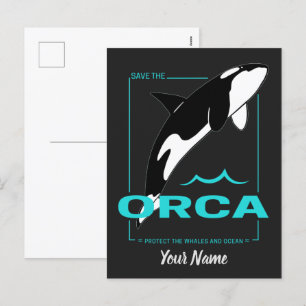 Cartes Pour Fêtes Annuelles Orca Killer Whale pour une fille qui aime juste le
