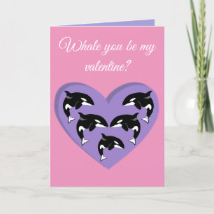 Cartes Pour Fêtes Annuelles Orca Killer Whale Valentines Day