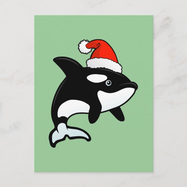 Cartes Pour Fêtes Annuelles Orca Père Noël (Devant)