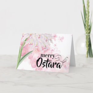 Cartes Pour Fêtes Annuelles Orchidées d'aquarelle de printemps Ostara