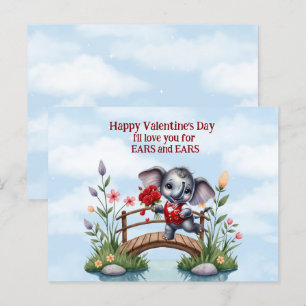 Cartes Pour Fêtes Annuelles Oreilles et oreilles des éléphants Heureuses Saint