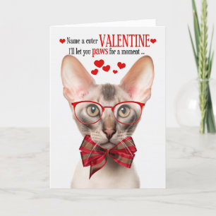 Cartes Pour Fêtes Annuelles Oriental Shorthair Cat Valentine Feline Humour