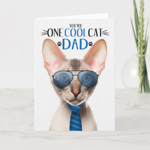 Cartes Pour Fêtes Annuelles Oriental Shorthair Chat Fête des pères Un Cool Cha