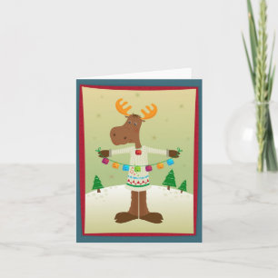 Cartes Pour Fêtes Annuelles Orignaux et Bells