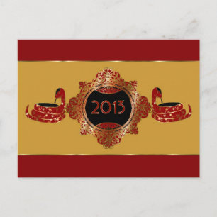 Cartes Pour Fêtes Annuelles Ornate Year of the Snake Chinese