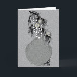 Cartes Pour Fêtes Annuelles Ornement 1 de napperon<br><div class="desc">Tous les argent et noir avec un contact de jaune. Vieux,  perdu art,  rené.</div>